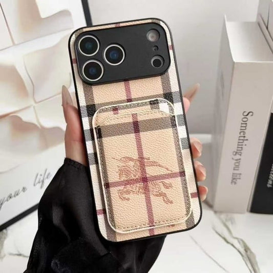 Luxury Card Holder Phone Case For iPhone 12-17