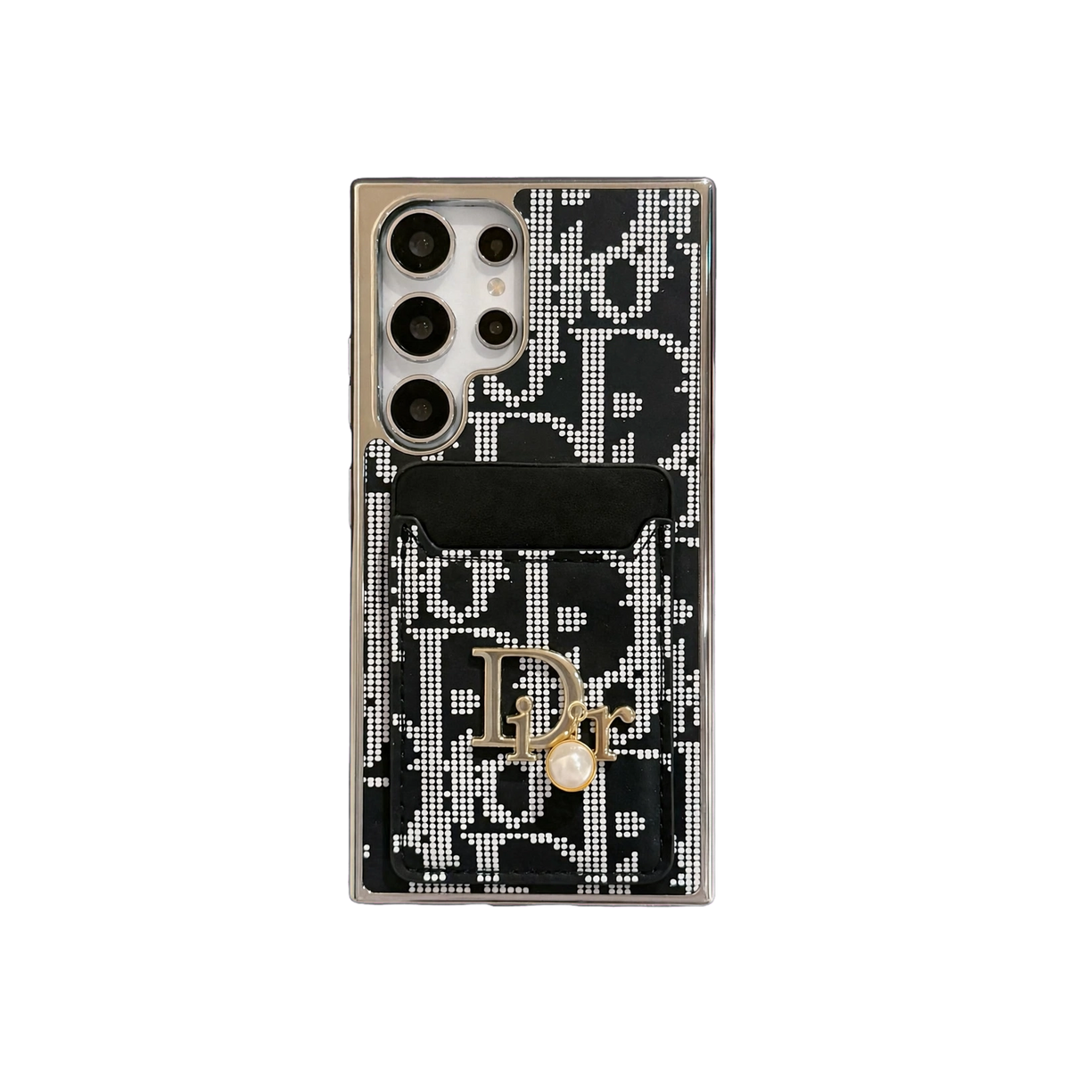 Luxury Rhinestone Iconic Fashion Case with Card Pocket for Samsung Galaxy S22-S26 Series