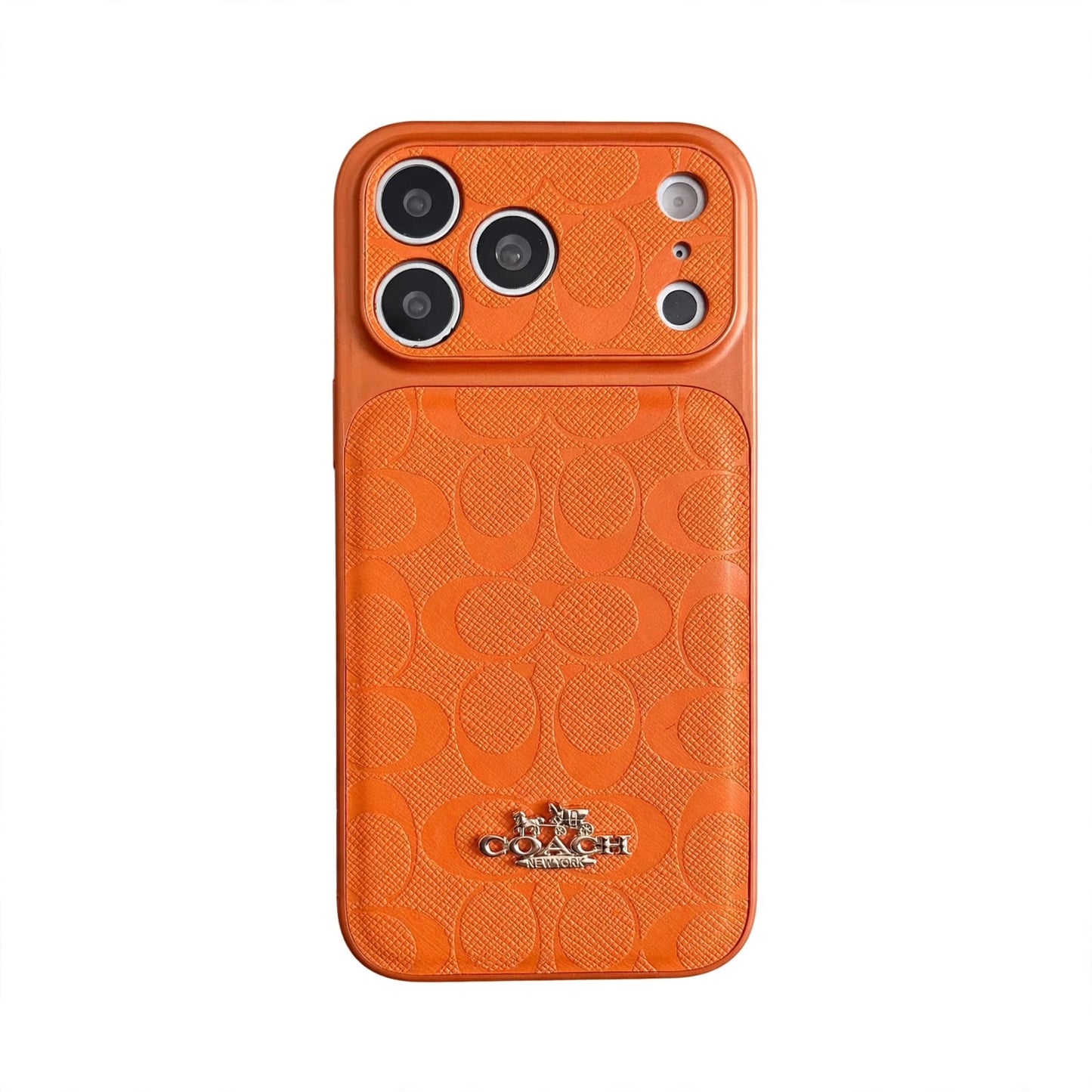 Luxury Coach Monogram Protective iPhone Case – Designer Leather Finish