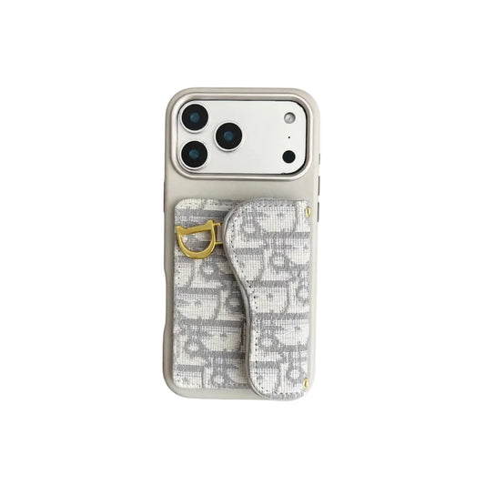 Dior Leather Phone Case With Card Holder For iPhone 17/ 16 / 15/ 14