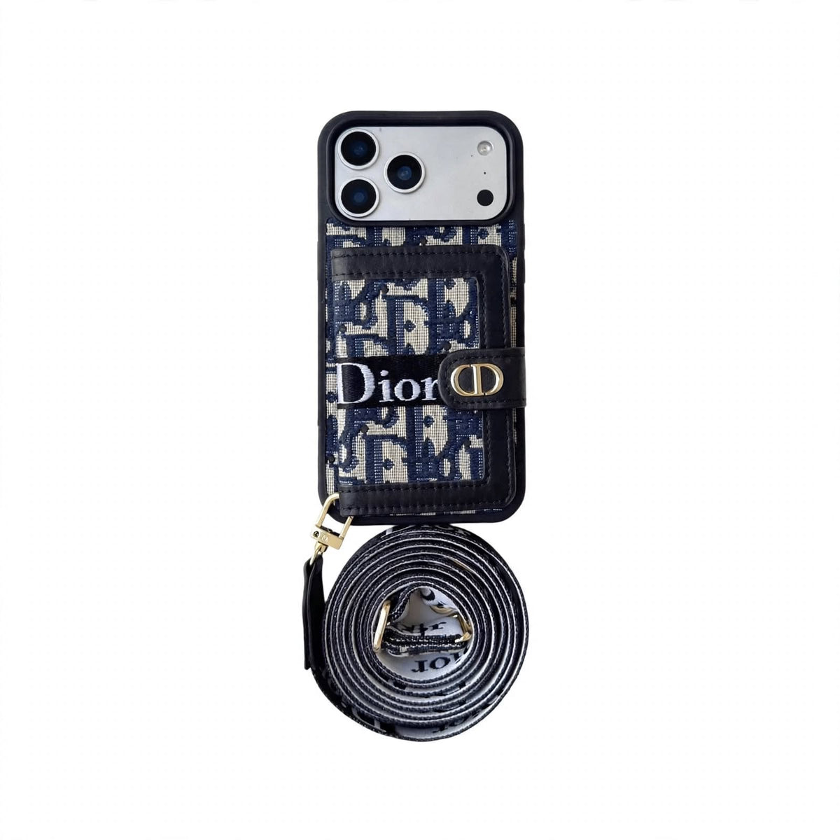 Dior Crossbody Strap Leather Case - iPhone 12-18 Pro & Pro Max