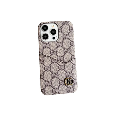Classic Leather Monogram iPhone Case Card Holder