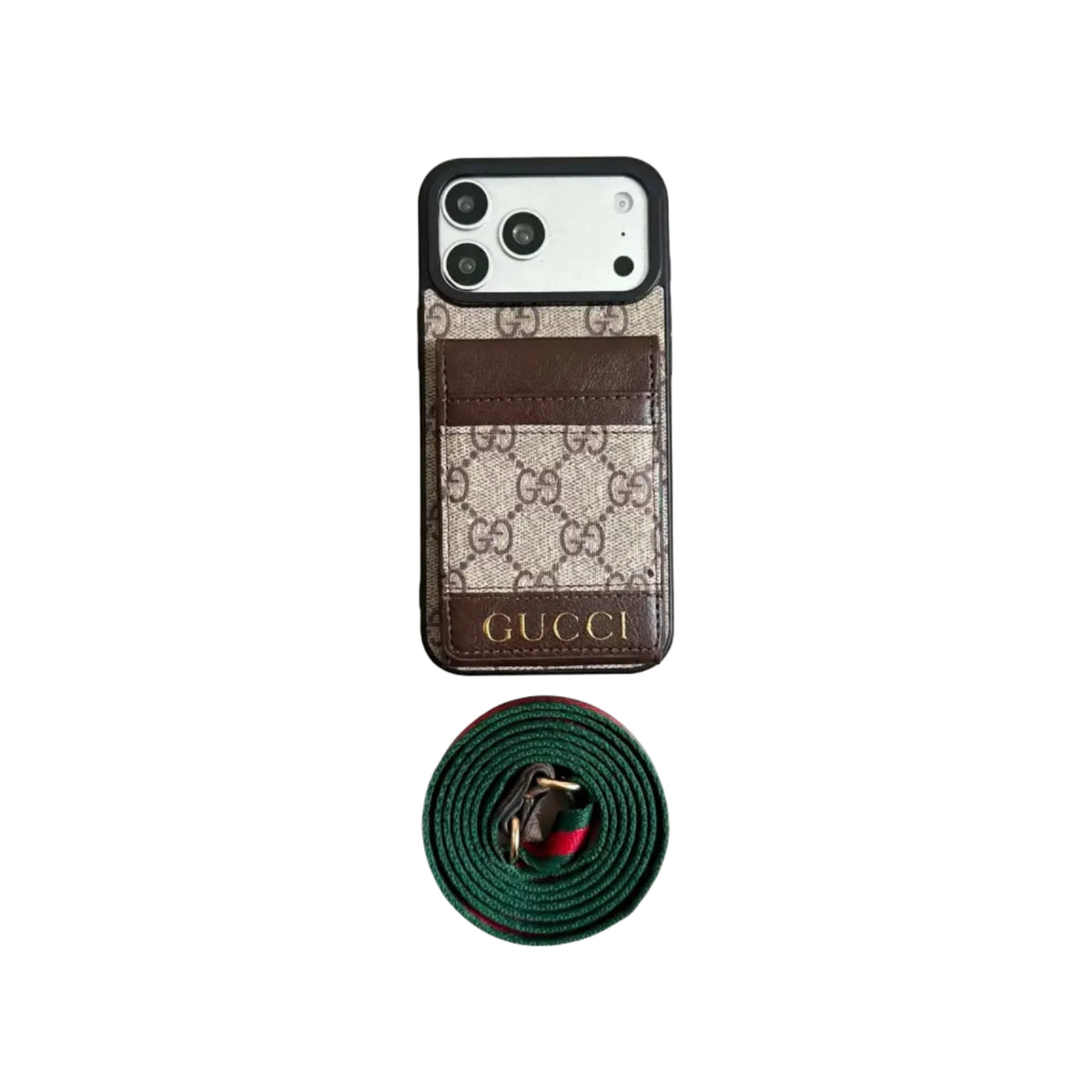 Luxury Designer Case with Round Pouch - iPhone 12-18 Pro & Pro Max