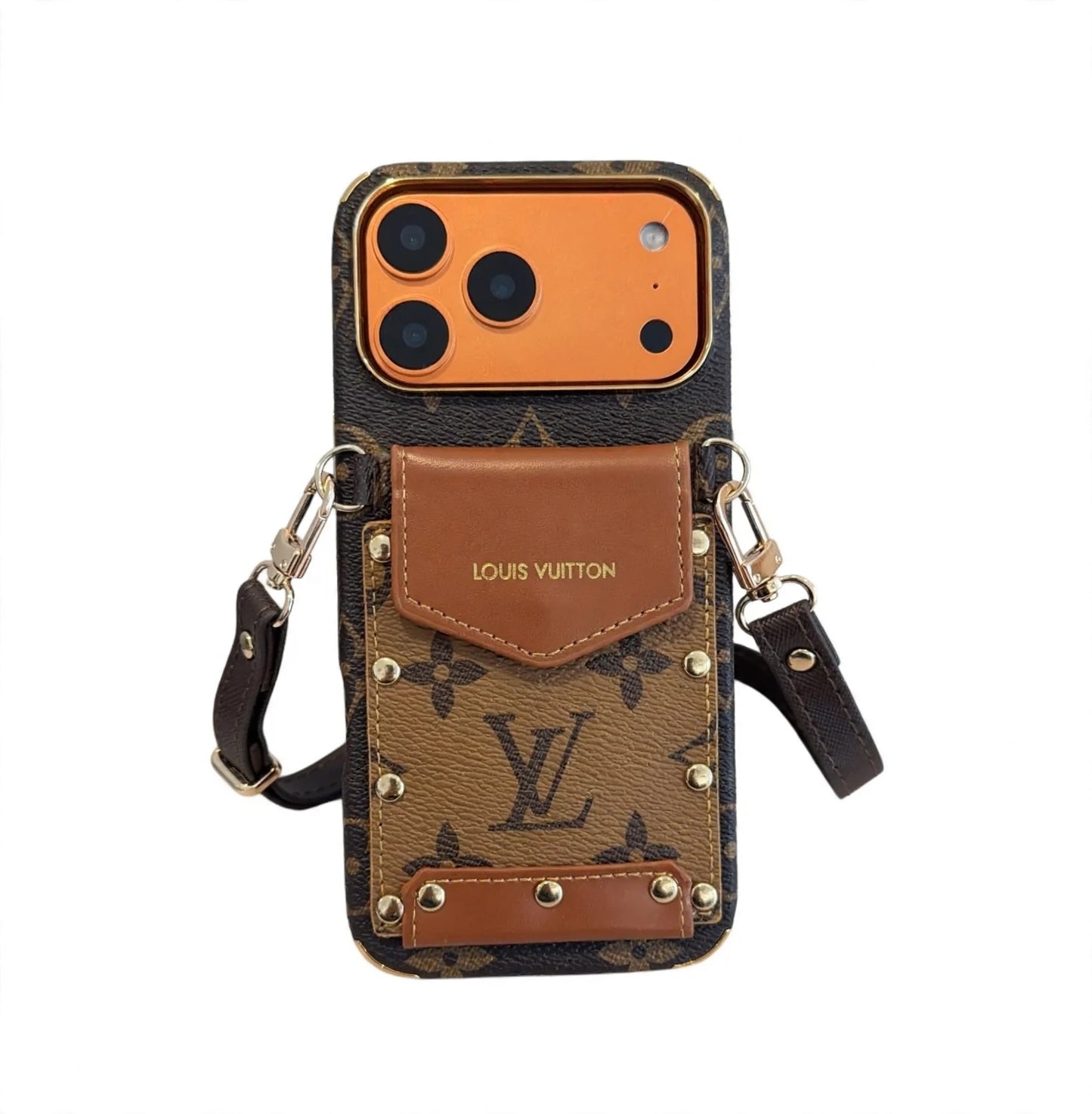 Luxury LV Phone Case with Strap For iPhone 17/ 16/ 15/ 14