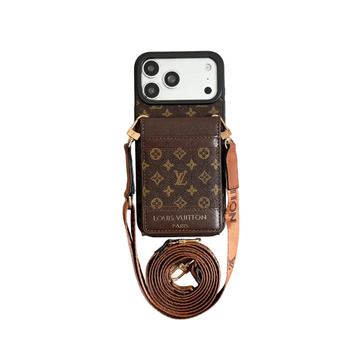 Luxury Louis Vuitton Phone case with card slot for iPhone 12-18