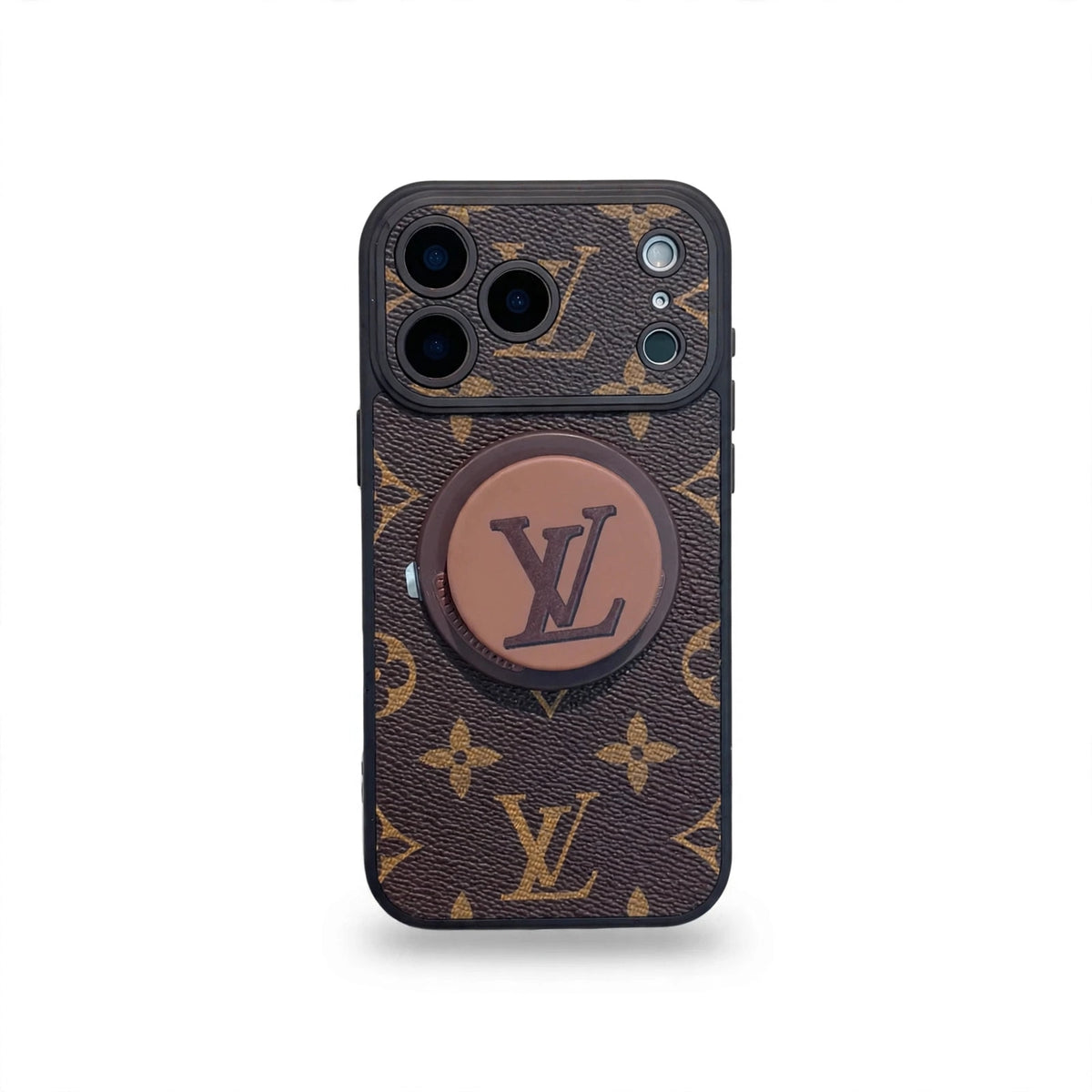 Luxury Monogram Leather Magsafe Phone Case Stand Function for iPhone 13-18 Pro & Pro Max