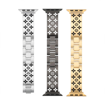 EMBOSSED METAL APPLE WATCH STRAP