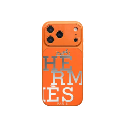 Luxury HRMS Orange iPhone Case - Premium Leather Protection