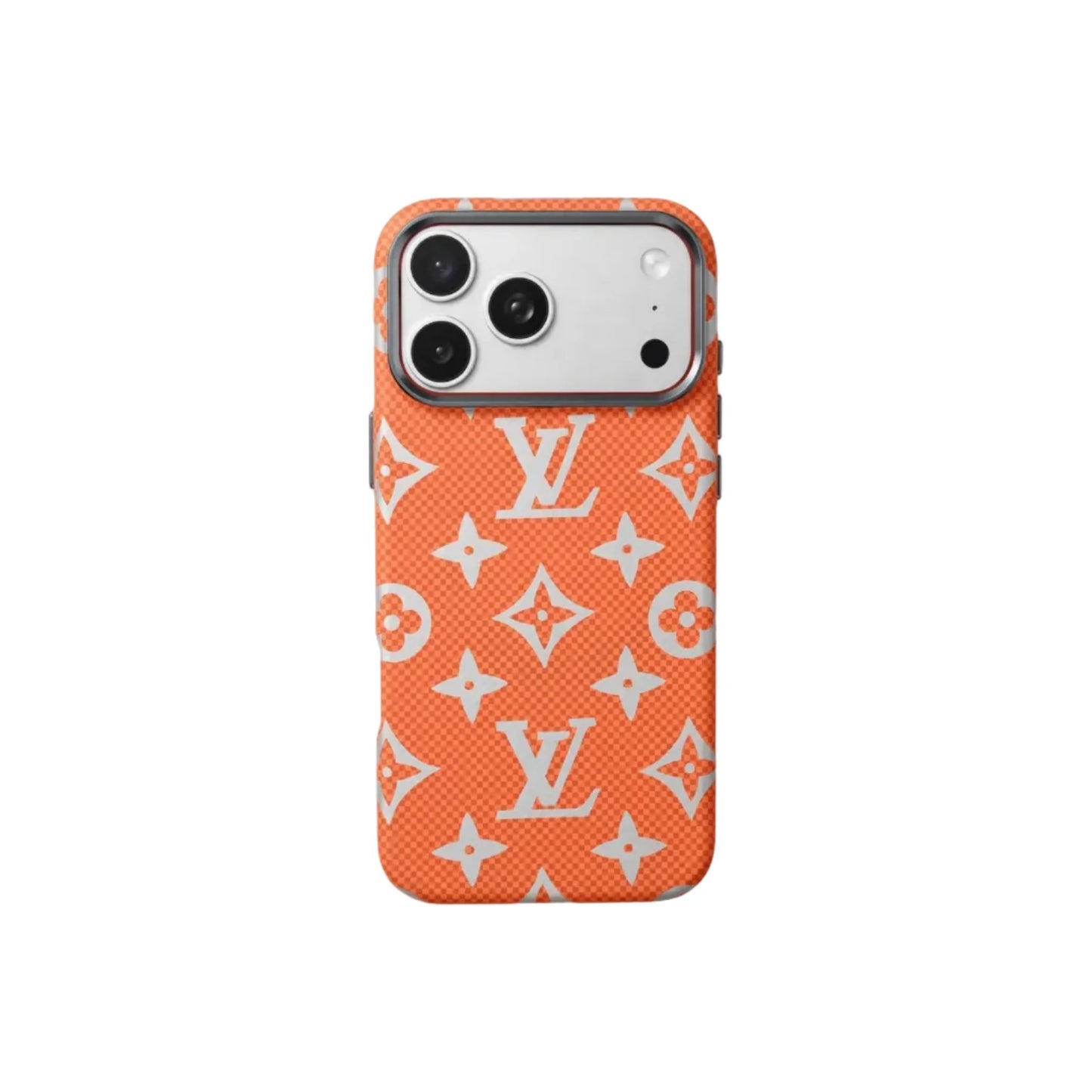 Luxury Monogram Pattern iPhone Case | Textured Canvas Designer Style Cover