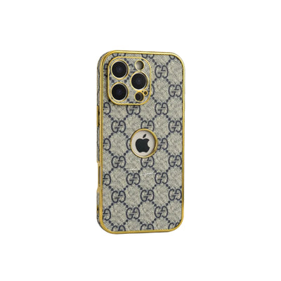 High Quality Electroplated Frame Ophidia  Leather Apple iPhone Case