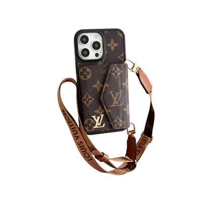 Crossbody Wallet Accordion Card Holder Canvas iPhone Leather cases