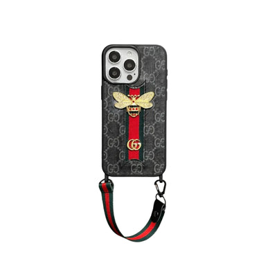 3D CASE FOR IPHONE WITH A MAIN CORD AND RUBAN