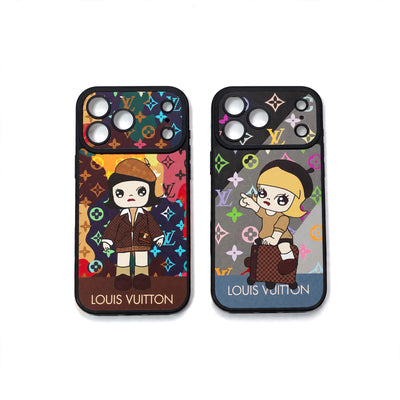 Luxury Monogram Anime Style Case for iPhone 13-17