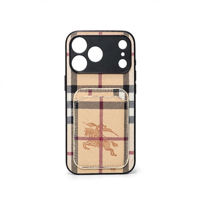 Luxury Brand Card Holder Phone Case For iPhone 12-17