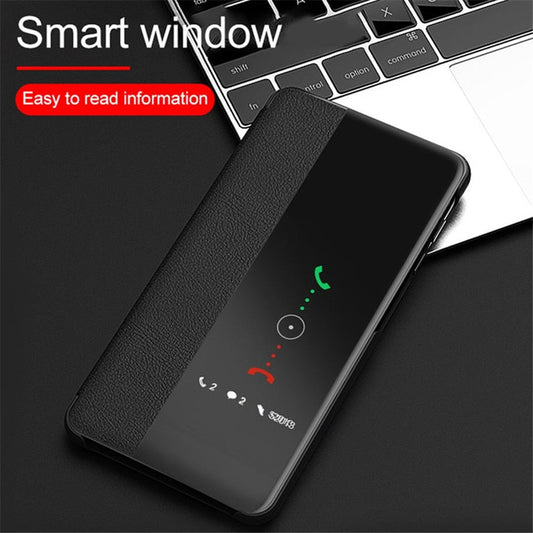 Smart View Flip Case Leather Auto Sleep For Samsung S21 Series - theroxymob