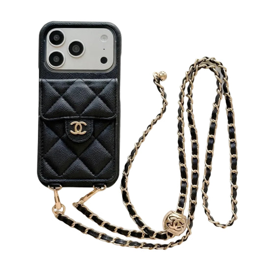 Luxury Leather Crossbody Wallet Case for iPhone 13-18 Pro & Pro Max