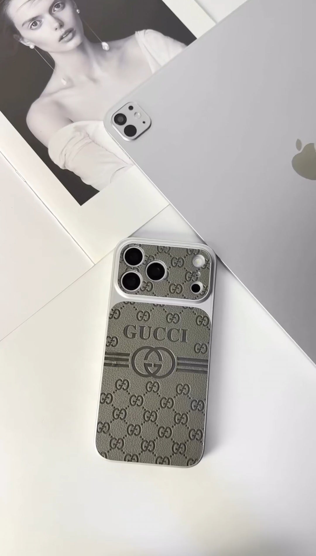 Luxury Leather GG iPhone Case