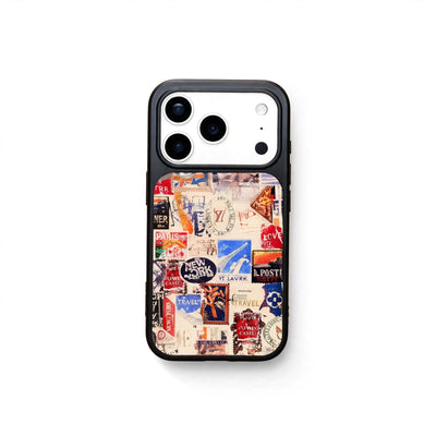 Vintage Travel Collage Luxury Case for iPhone 14-17