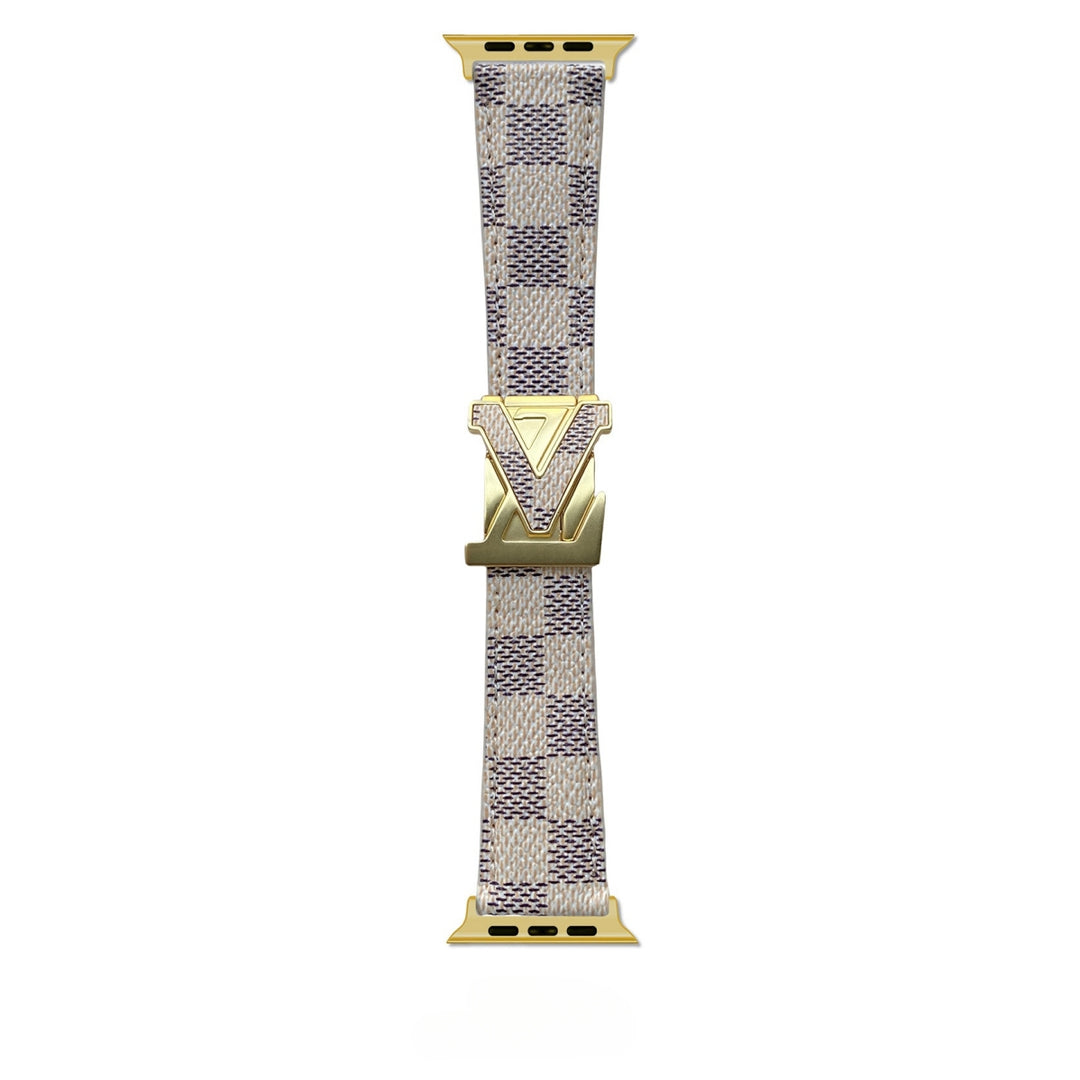 LEATHER CANVAS LUXURY APPLE WATCH STRAP Roxy New 2