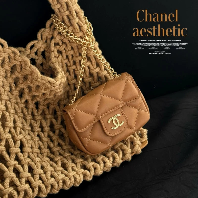 Elegant Leather Chanel AirPods Cases Black